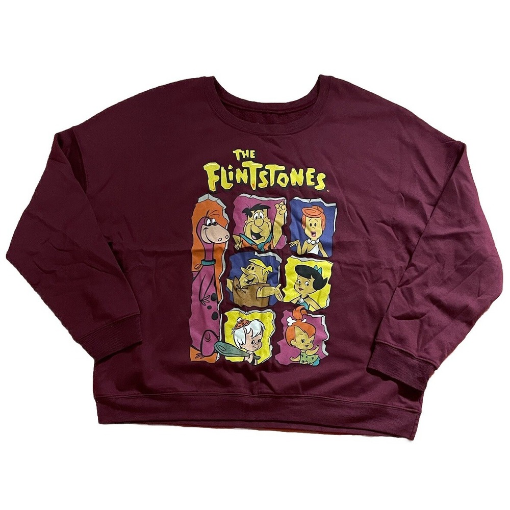 The Flintstones Graphic Sweatshirt Jr XXL Cartoons Preppy Casual Y2k